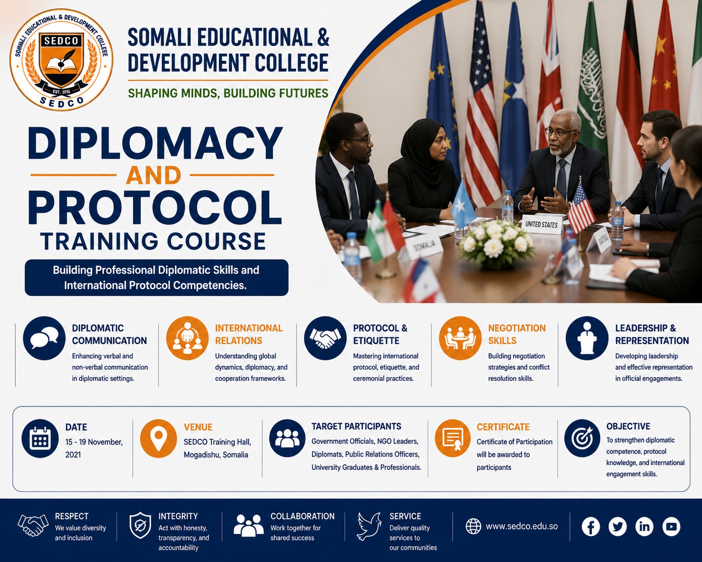 Diplomacy and Protocol Training Course