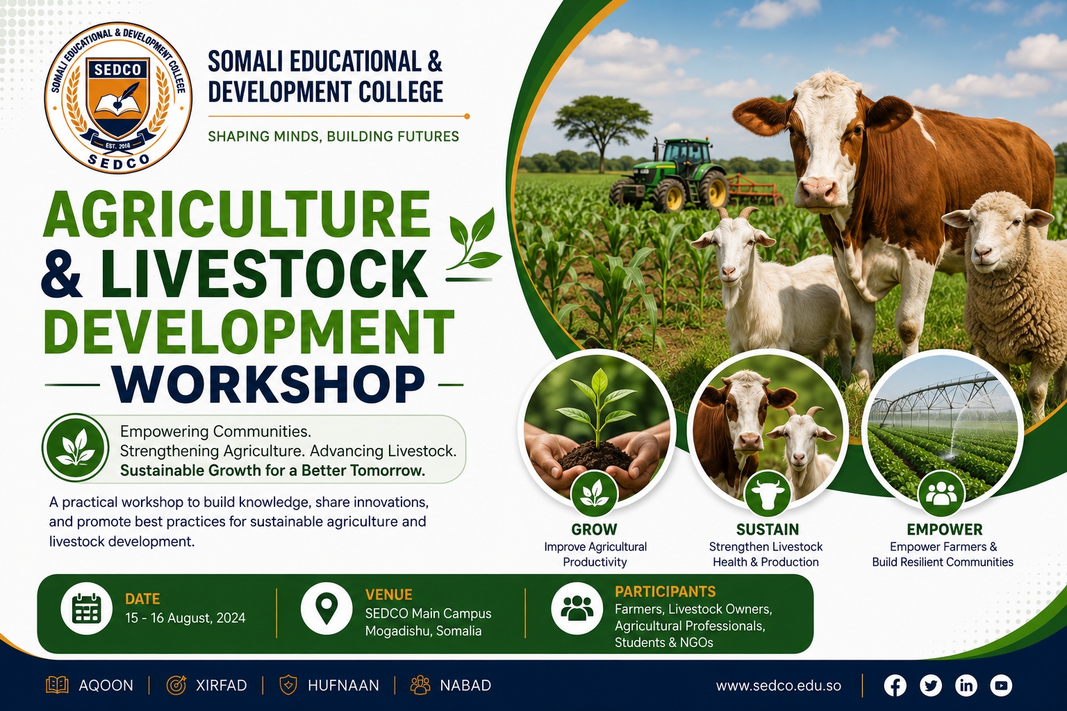 Agriculture and Livestock Development Workshop